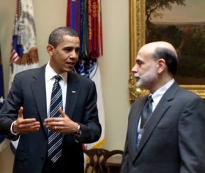 Obama y Bernanke