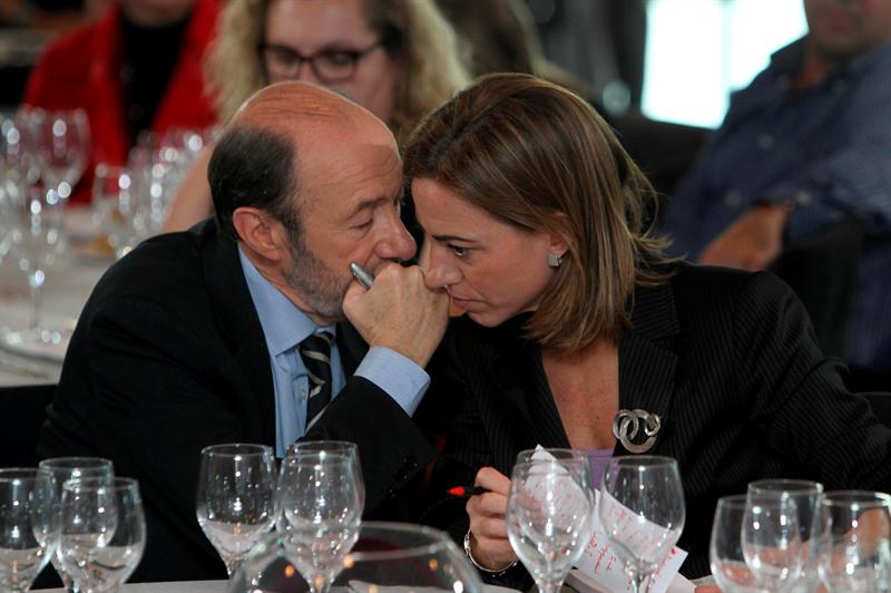 Rubalcaba y Chacón en L´Hospitalet