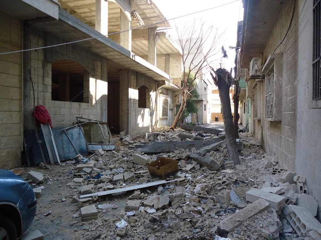 Viviendas bombardeadas en Homs (Siria)