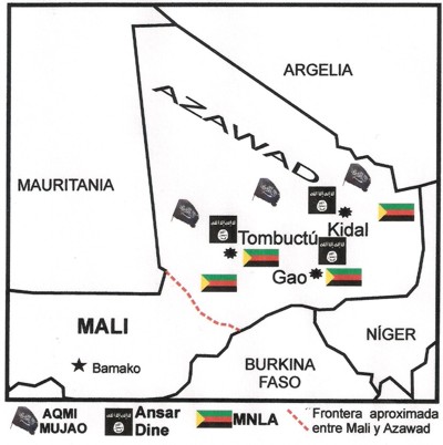 Mapa del Azawad