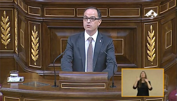 Jordi Turull, portavoz de CiU en el debate sobre la consulta soberanista de Cataluña.