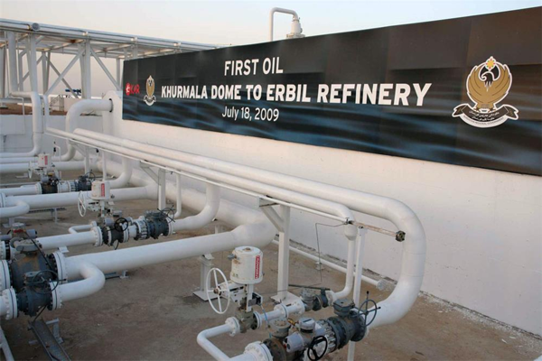 Refinería de Khurmala, inaugurada por el Gobierno kurdo junto a la ciudad de Arbil. / KRG