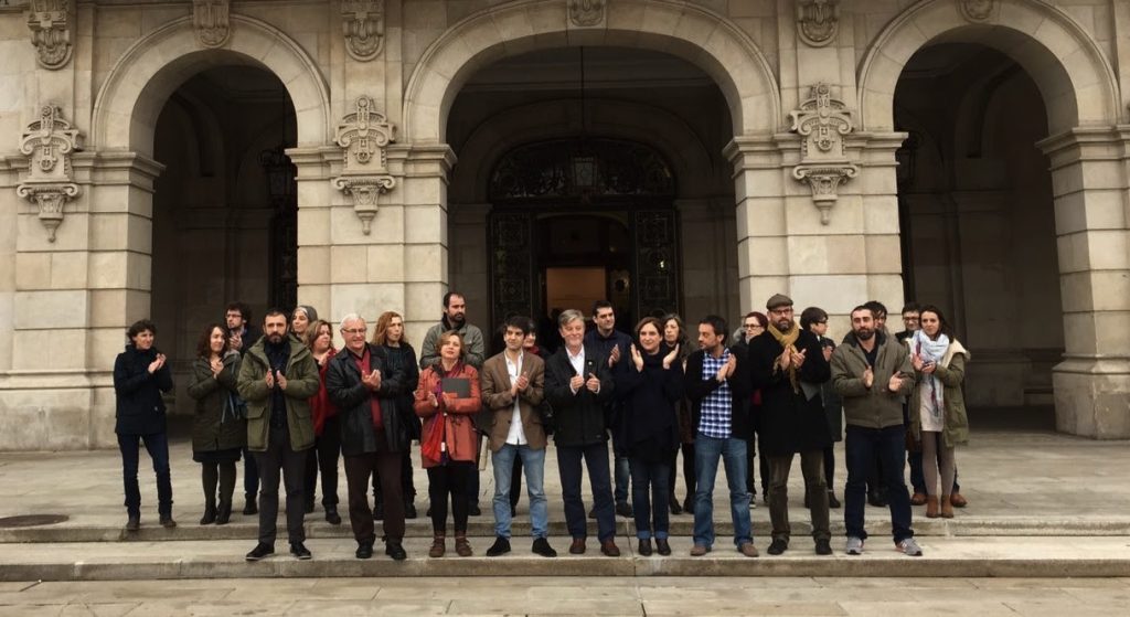 Representantes de gobiernos municipales, hoy en A Coruña. / Ahora Madrid