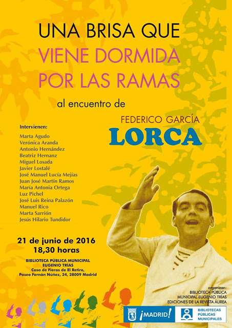 Cartel de la presentación del libro 'Una brisa que viene dormida por las ramas', el pasado 21 de junio en Madrid. / veronicaaranda.blogspot.com