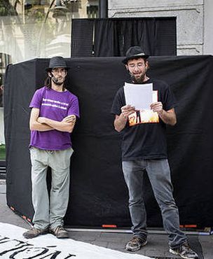Lázaro y García, en otro momento de la actuación en Junio. / Efe
