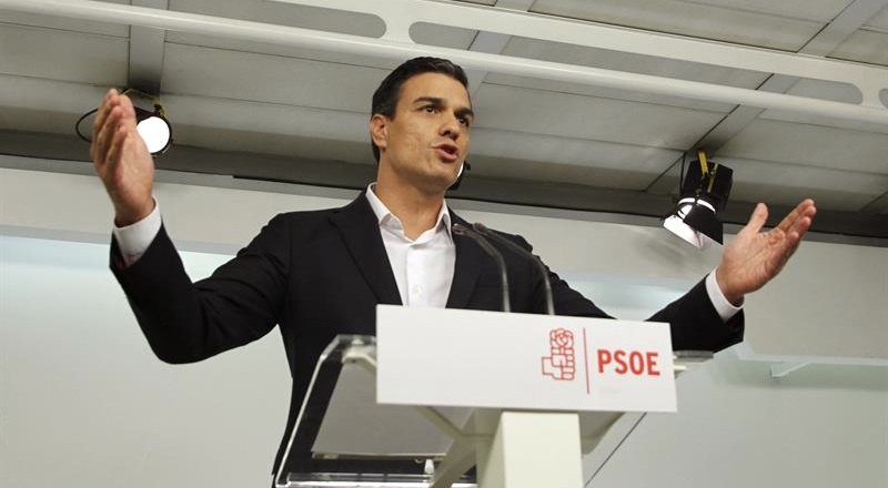 Pedro Sánchez, ayer, durante su declaración previa al Comité Federal.