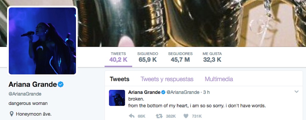 Ariana Grande, Manchester Arena.