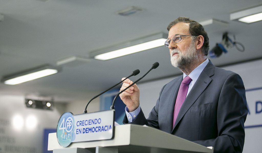 Mariano Rajoy, el pasado 15 de enero, presidiendo la Junta Directiva Nacional del Partido Popular