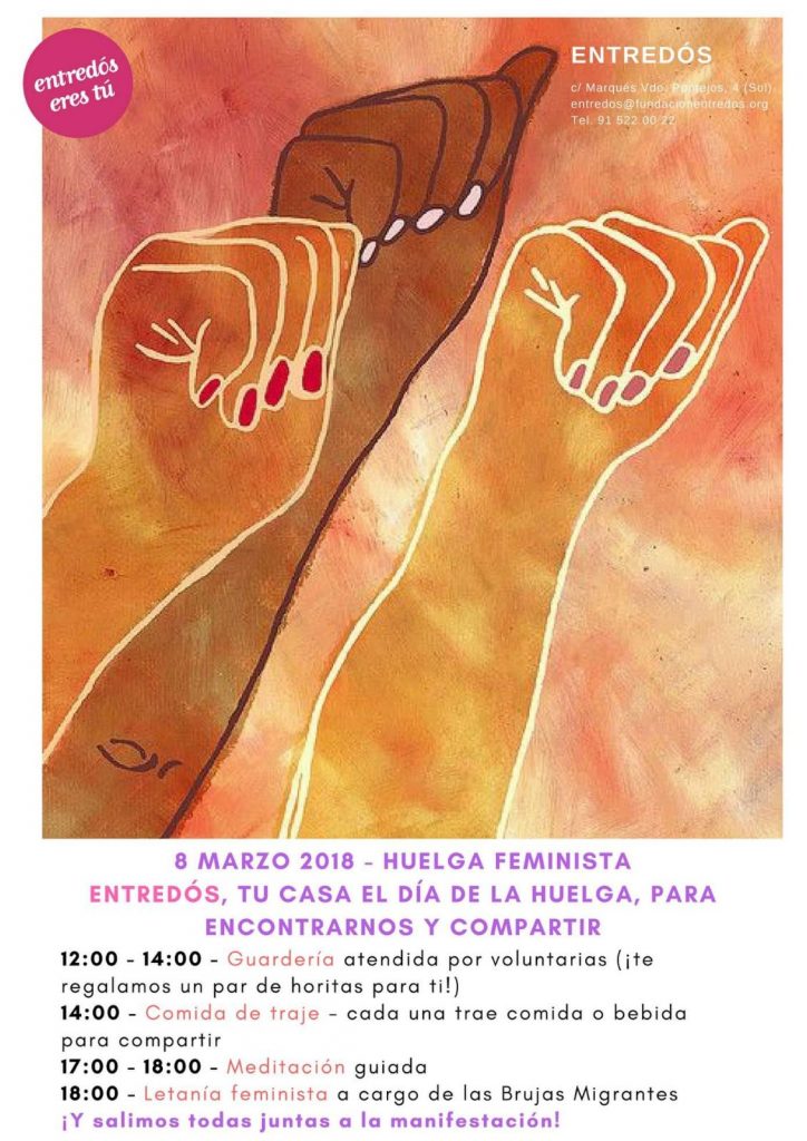 Cartel de Entredós con motivo del 8-M