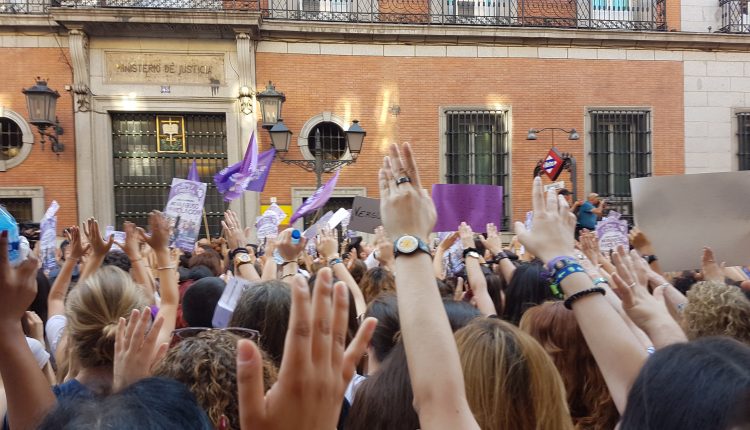 Una de las concentraciones contra la "Justicia patriarcal", a raíz de la sentencia de La Manada. .