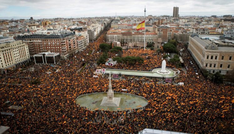 Concentración en la plaza de Colón de Madrid