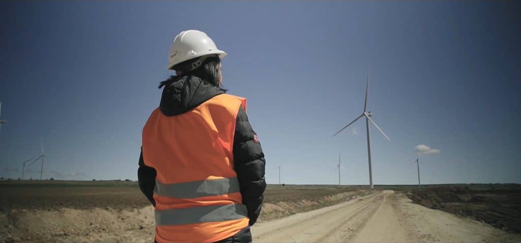 Al fondo, los molinos de viento. /Endesa