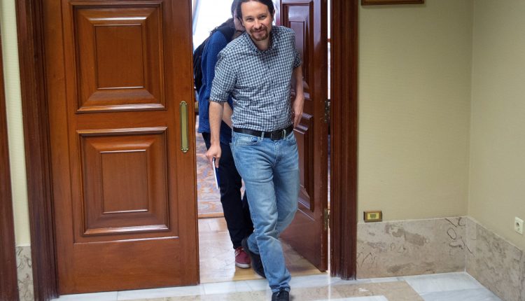 El secretario general Podemos, Pablo Iglesias en el Congreso de los Diputados. EFE/ Rodrigo Jiménez