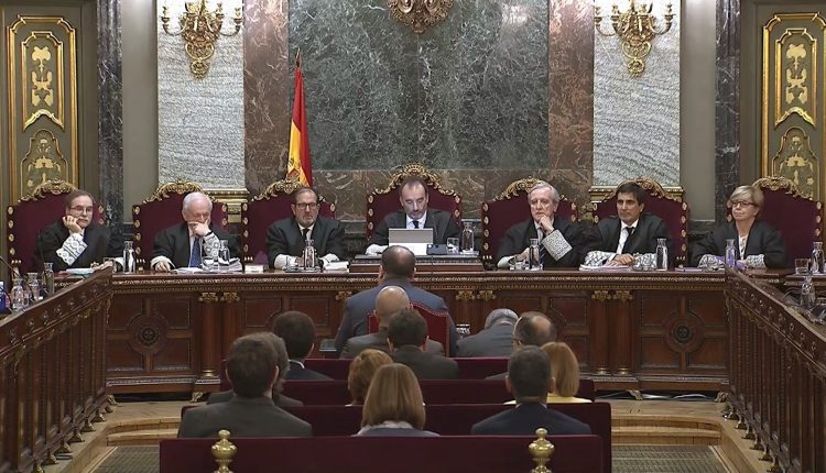 Imagen del Tribunal Supremo durante la última jornada del juicio del "procés". EFE/Tribunal Supremo