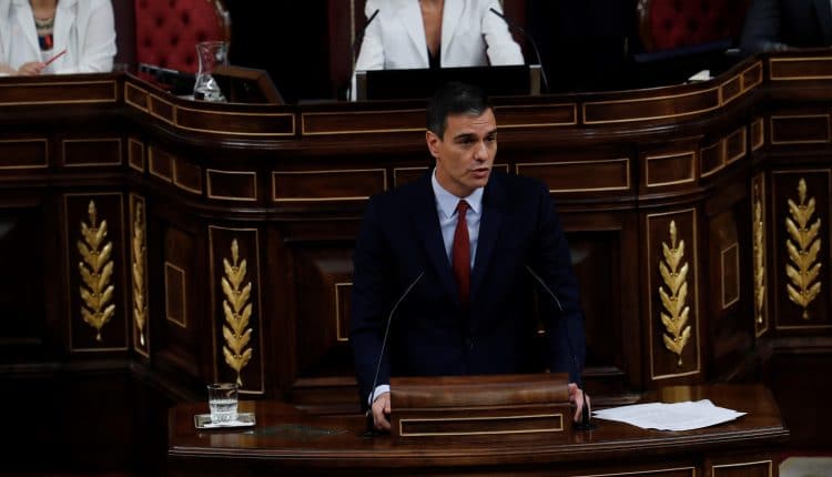 Pedro Sánchez en su discurso de investidura