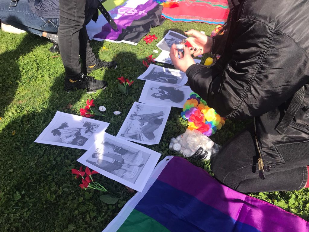 Memorial en una acción del Bloque Bollero para el 8M