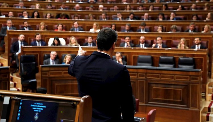 Pedro Sánchez en la sesión de investidura